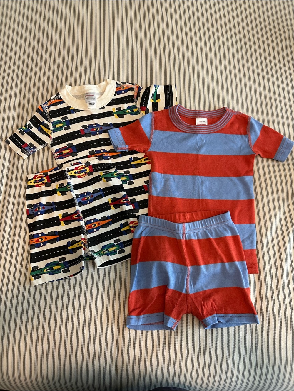Hanna Andersson Cream and Black Stripe Organic Cotton Tee